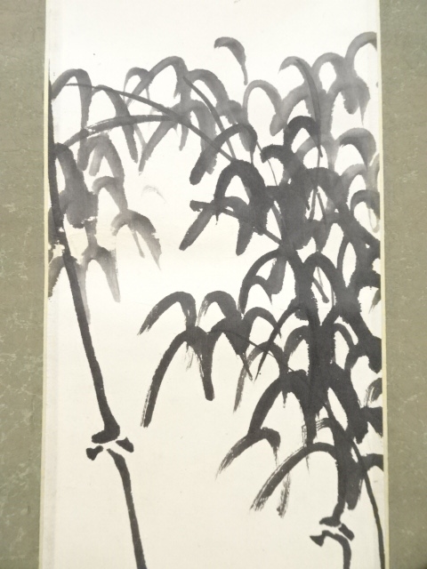 道具 ] - 道具 藤田石雲筆 蓮花・墨竹 双幅 肉筆紙本掛軸 | ネット